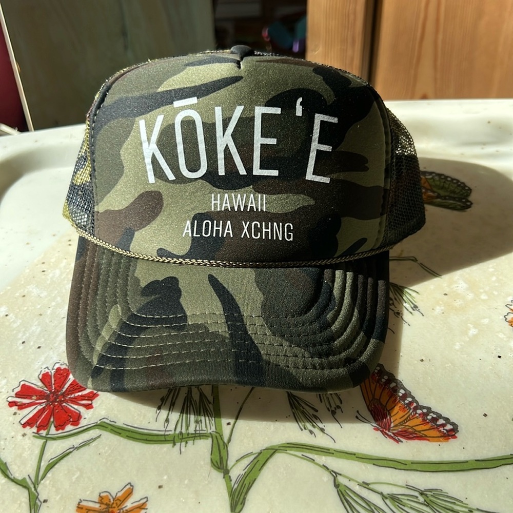 NWOT Koke’e Kauai Hawaii Aloha Xchng camo trucker hat
